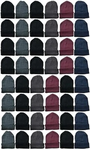 Yacht & Smith 72 Pack Colorful Winter Beanies for Men&Women, Cold Resistant - Picture 1 of 6