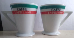 2 LEVTOV CAFFE ESPRESSOTASSEN *BEIDE MIT KLEINEM CHIP - Bild 1 von 4