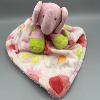 Mantas y más allá elefante rosa adorable peluche animal juguete manta de seguridad Foto 1 de 4