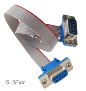 Extensión de cinta plana serie DB9 macho a hembra de 9 cables 28awg - Imagen 1 de 4