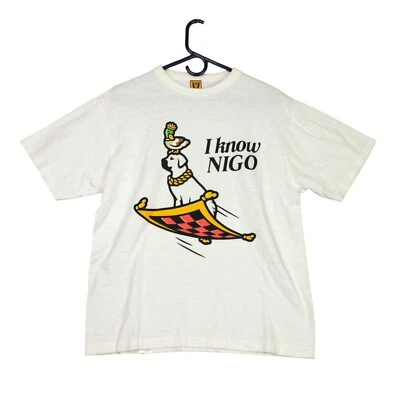 Human Made X Nigo "I Know Nigo" Men T- Shirt Short Sleeves Size L NEW Made Japan - Image 1 of 4