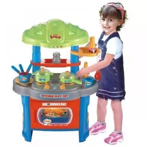 Large Light Up Childrens Kids Kitchen Cooking Role Play Pretend Toy Cooker Set - Picture 1 of 1