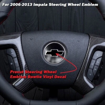 Calcomanía superpuesta de vinilo con pajarita de volante precortada para Chevrolet Impala 2007-2013 Foto 1 de 4