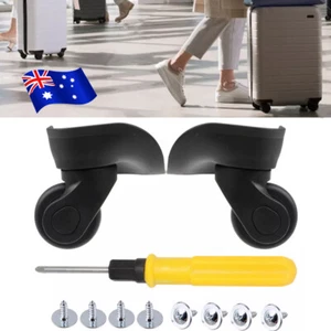 Pair of Plastic Replacement Luggage Wheels 360?? Swivel Spare Caster Suitcase - Picture 1 of 10