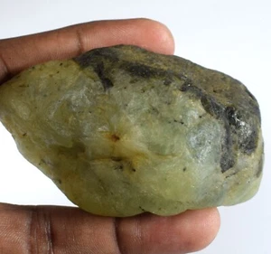 African 689 Ct Natural Untreated Green Prehnite Healing Gemstone Rough Best Deal - Picture 1 of 5