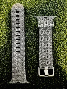 Correa de cuero para Apple Watch 38MM grande (plateada con diseño) - Imagen 1 de 1