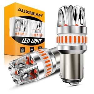 AUXBEAM 1157 3157 7443 LED Turn Signal Light Bulbs CANBUS Anti Hyper Flash Amber - Picture 1 of 21