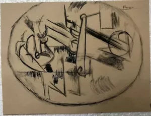 Pablo Picasso - Disegno a inchiostro su carta - Firmato e timbrato - Foto 1 di 4