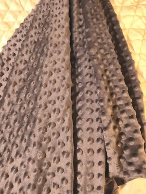 Minky Dot Fabric Gray Size 54" x 51" (1.5 yds) Unused Remnant  - Image 1 of 4