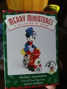 Hallmark Merry Miniatures Mickeys Locomotive Mickey Express 1998 First In Series - Picture 1 of 5