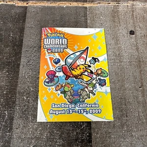 RARE 2009 POKÉMON WORLD CHAMPIONSHIPS TOURNAMENT SAN DIEGO BOOKLET - Picture 1 of 5