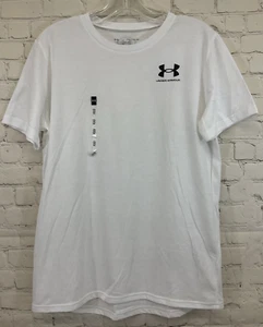 Under Armour 1363280 Boy's Sportstyle Short Sleeve Shirt White YLG Youth Large - Picture 1 of 12