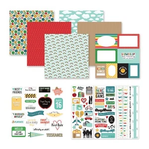 Creative Memories Growing Up Decorative Bundle Paper & Embellishments Page Kit - Picture 1 of 7
