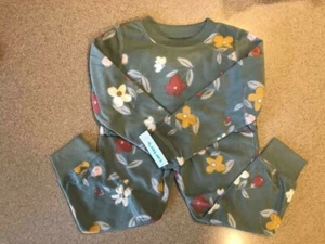 New Carter's Floral Fleece Top & Bottoms Pajama Set 6 7 8 10 12 14 - Picture 1 of 3