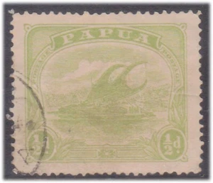 (F180-103) 1913 Papua large 1/2d green LAKATOI F/U (DB) - Picture 1 of 1