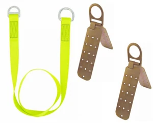 Pair Safewaze Reusable Roof Anchor FS870 11" Replacement Plate & FS811 Strap 6" - Picture 1 of 8