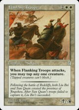 MTG PORTAL THREE KINGDOMS FLANKING TROOPS NM/M P3K ENGLISH WHITE UNCOMMON CARD