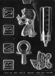 BABY KIT MOLD candy chocolate plaster molds cake toppers shower sprinkle - Picture 1 of 5