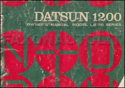1972 Datsun 1200 Sedan Proprietari Manuale Originale OEM Utente Guida Libro - Immagine 1 di 2