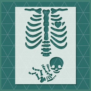 Skeletons Skull Hands Stencil – Gothic, Halloween, Horror, Spooky, Tattoo Art - Picture 1 of 5