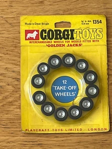 FULL CARD OF 12 Corgi 1354 Golden Jacks Wheels. - Picture 1 of 1