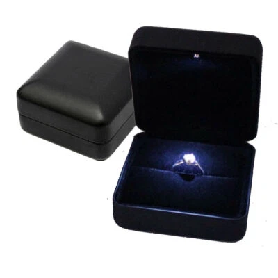 LED Trauringetui Ringschachtel Ringbox Schmuckkästchen Ringschatulle Ringetui - Bild 1 von 4