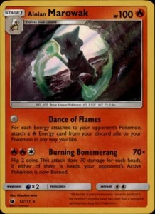 (SM04-012 PARALLEL FOIL) Alolan Marowak Pokemon SM Crimson Invasion Card # 12 - Picture 1 of 1