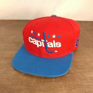 Gorra de lana Washington Capitals NHL hockey Mitchell & Ness rojo azul a presión - Imagen 1 de 9