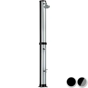 Solar shower 38 litre outdoor garden portable camping rain shower head - Picture 1 of 25