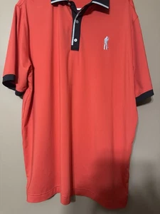 Camisa Polo de Golf USAG XL Roja Negra Borde Rendimiento Absorción de Humedad Informal/Juego - Imagen 1 de 5