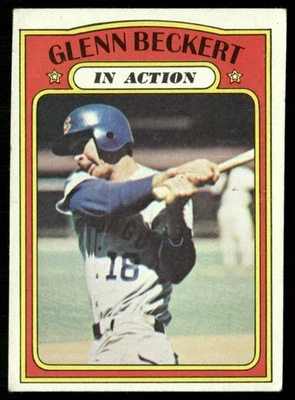 1972 Topps Glenn Beckert (tinta nas costas) Chicago Cubs #46 - Imagem 1 de 2