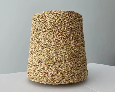 100% Silk Tsumugi Tweed Hasegawa 1/5 NM Cone 350 g  1750 m  Straw Japan - Image 1 of 4