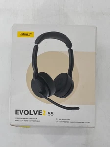 Jabra Evolve2 55 Wireless Bluetooth Stereo Headset Noise Canceling 25599-989-999 - Picture 1 of 4