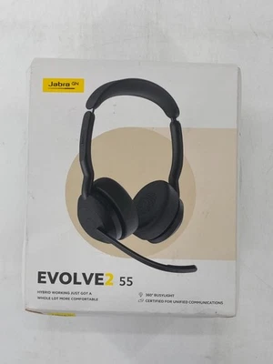Jabra Evolve2 55 Wireless Bluetooth Stereo Headset Noise Canceling 25599-989-999 - Image 1 of 4
