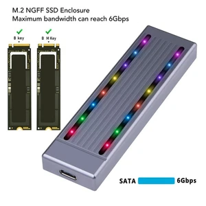 Type C SSD Enclosure Portable 10Gbps USB3.1 Gen2 M.2 NGFF Solid State Drive NEW - Afbeelding 1 van 12