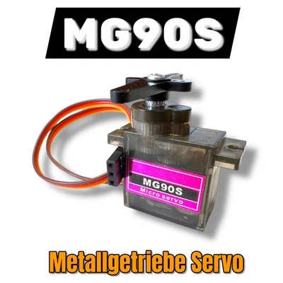 1 Stück Servo MG90S Metallgetriebe Mini Micro JR Stecker Flugzeug Ruderhorn 13g - Bild 1 von 4