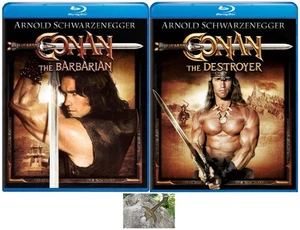 Arnold Schwarzenegger CONAN THE BARBARIAN & CONAN THE DESTROYER 2 BLU RAY New - Picture 1 of 4