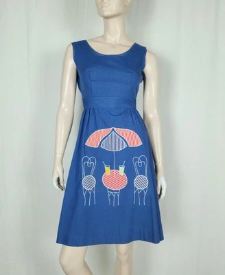 De Colección Años 60 70 Sears Novedad Delantal Envolvente Vestido Sol XXS/XS Foto 1 de 4