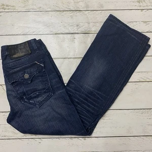 Cult Of Individuality Herren 32X34 Jeans Selvedge Schnurrhaare Hagen Relaxed Dark Wash - Bild 1 von 12