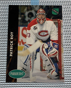 1991-1992 Parkhurst Montreal Canadiens Hockey Card #442 Patrick Roy HOF Goat.