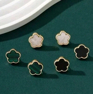 Blumen Kleeblatt Ohrstecker Farbwahl - Bild 1 von 14