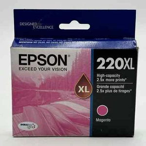 Epson 220XL Magenta Ink Cartridge Genuine New Sealed Exp 05/2027 - Picture 1 of 1