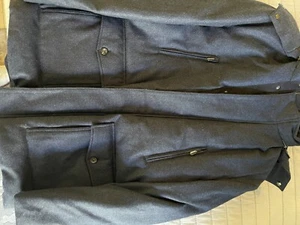 Cesare Attolini Napoli Navy Cashmere Mix Down Fill Fox Fur Hood Parka Coat 56EU - Picture 1 of 12