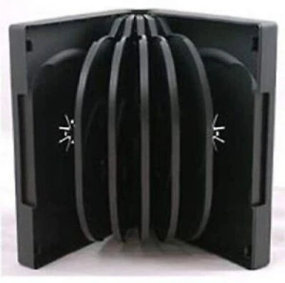 UC MEDIA 1 x Black 12 Way DVD Holds 12 Discs 39mm Spine Replacement Cases