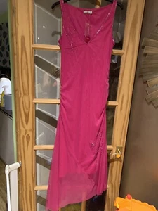 New Look mesh Sequin Hanky Hem Dress 14 - Picture 1 of 2