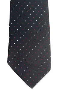 Classic black polka dot tie Tootal at Debenhams British made Red and white spots - Picture 1 of 4