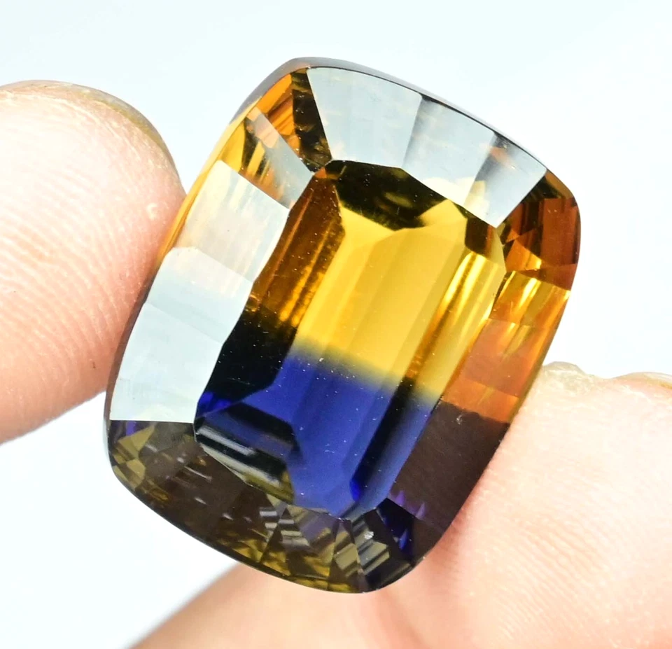 Natural Bi-Color Ametrine 29.25 Ct Cushion Untreated Certified Flawless Gemstone - Image 1 of 4