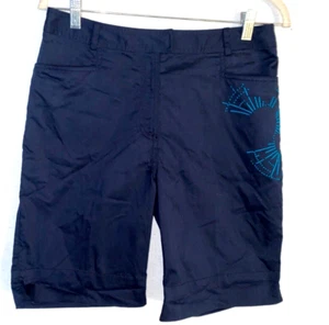 NIKE $75 Dri-Fit Golf Shorts Standard Fit Women’s M 8 Navy Blue Embroidered - Picture 1 of 8