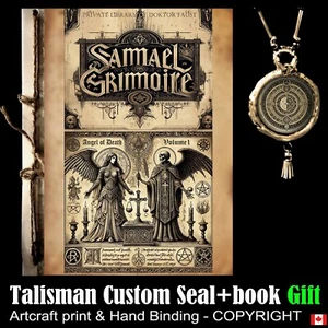 Antique Book Occult Black Magic Manuscript Samael Grimoire Occultism Magick Seal - Bild 1 von 24