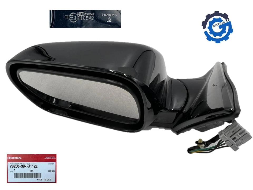 76250-S0K-A11ZE Nuevo Driver LH Espejo Puerta Starlight Negro Perla 1999-01 Acura TL Foto 1 de 4